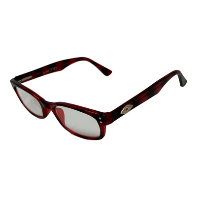 Rarities Readers Glasses Channing Evil Eye Red Reading Tortoise Red Frames Only - Image 1 of 4