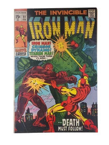 Iron Man 22 Marvel Comics 1970 Titanium Man George Tuska Art 1970 Vintage Raw - Picture 1 of 24