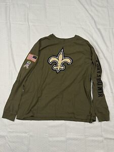 Nike New Orleans Saints Salute To Service Green Shirt Long Sleeve Mens XXL