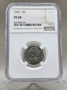1951 Jefferson Nickel Proof NGC PF 69 - Picture 1 of 11