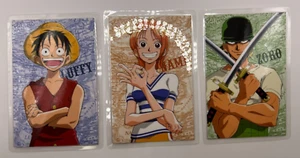Tarjeta laminada de animación de TV de una pieza Nami Luffy Zoro japonesa - Imagen 1 de 7