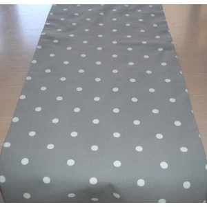 Table Runner 6ft Silver Grey and White Polka Dots 72" Dotty 180cm Dot Spot Spots - Picture 1 of 3