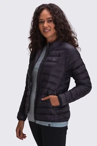 AS NEW RRP$219 MACPAC Women’s size 12 Uber Light Duck Down PUFFER JACKET Black - Picture 1 of 10