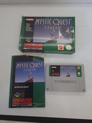 SNES Mystic Quest Legend boxed with manual Super Nintendo PAL Tested And Working - Image 1 of 4