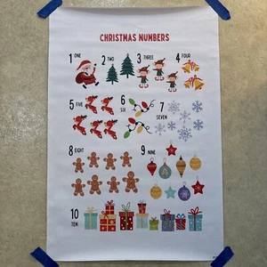 Christmas Numbers Poster ✅ Kid Child Christmas Decor ✅ Wall Art Canvas Poster - Picture 1 of 4
