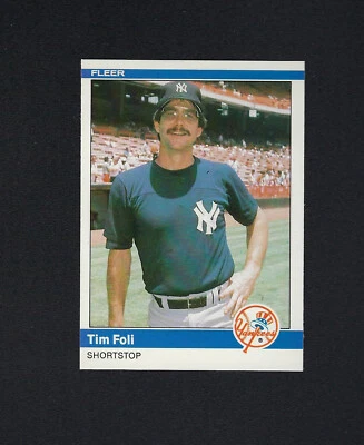 1984 Fleer Update #U-38 TIM FOLI Yankees MINT - Image 1 of 2