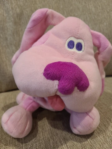 Blues Clues MAGENTA 7" Vintage 1998 Viacom Pink Puppy Dog Beanbag Floppy Cover