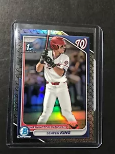 SEAVER KING 2024 Bowman Draft - Steel Refractor /100 #BDC-62 (RC) Wash Natls - Bild 1 von 3