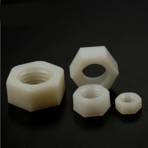 M3 M4 M6 M8 White Nylon Plastic Full HEX Nuts Various Models Accessories Kit New - Picture 1 of 3