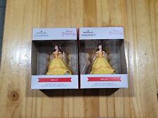 LOT OF 2 Hallmark Christmas Tree Ornaments Disney Princess Belle - NEW