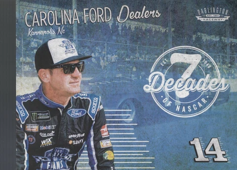 2018 CLINT BOWYER  CAROLINA FORD DEALERS #14  NASCAR MONSTER ENERGY CUP POSTCARD Cover