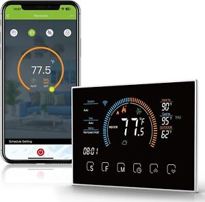 DXstring Smart WiFi HEAT PUMP THERMOSTAT, Voice & App Controlled C-Wire Adapter