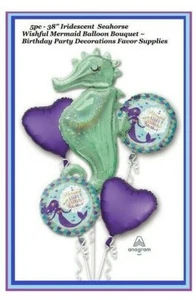 Wishful Sirena Globo Ramo Cumpleaños Fiesta Decoraciones Suministros de Favor ~5 piezas - Imagen 1 de 5