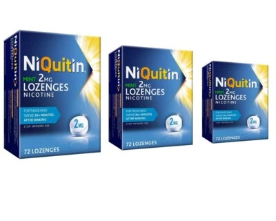 Niquitin Mint Lozenge 2mg of 72 Lozenges Pack 3 Expiry long — 第 1/2 张图片