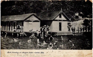 Postkarte 1907 Bootslandung am Meyers Lake Canton Ohio 0287 - Bild 1 von 2