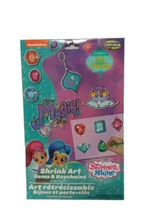 Nickelodeon Shimmer and Shine Shrink Art Gems & Keychains Coloring Kit NEW  - Picture 1 of 3