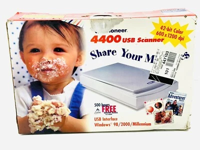 VISIONEER 3300 FLATBED SCANNER - NEW IN BOX - PARALLEL PORT... ■■NEW■■ - Image 1 of 4