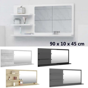 Badspiegel Badezimmer Makeup Spiegel Regal Wandspiegel Spiegelschrank Deko 90 cm - Bild 1 von 31