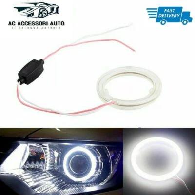 2x Angel Eyes Halo Anello Fari Auto COB Ring Led 60mm 70 80mm 90 100mm 110 120mm - Bild 1 von 4
