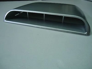 CAR ROOF HOOD AIR Scoop Decorative Vent Cover SILVER - Picture 1 of 5