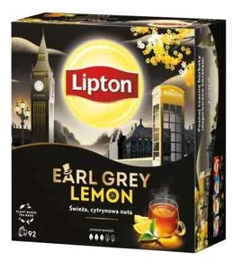 LIPTON "Earl Gray Lemon" Classic Black Tea Intense Special Collection - 92 Bags - Picture 1 of 3
