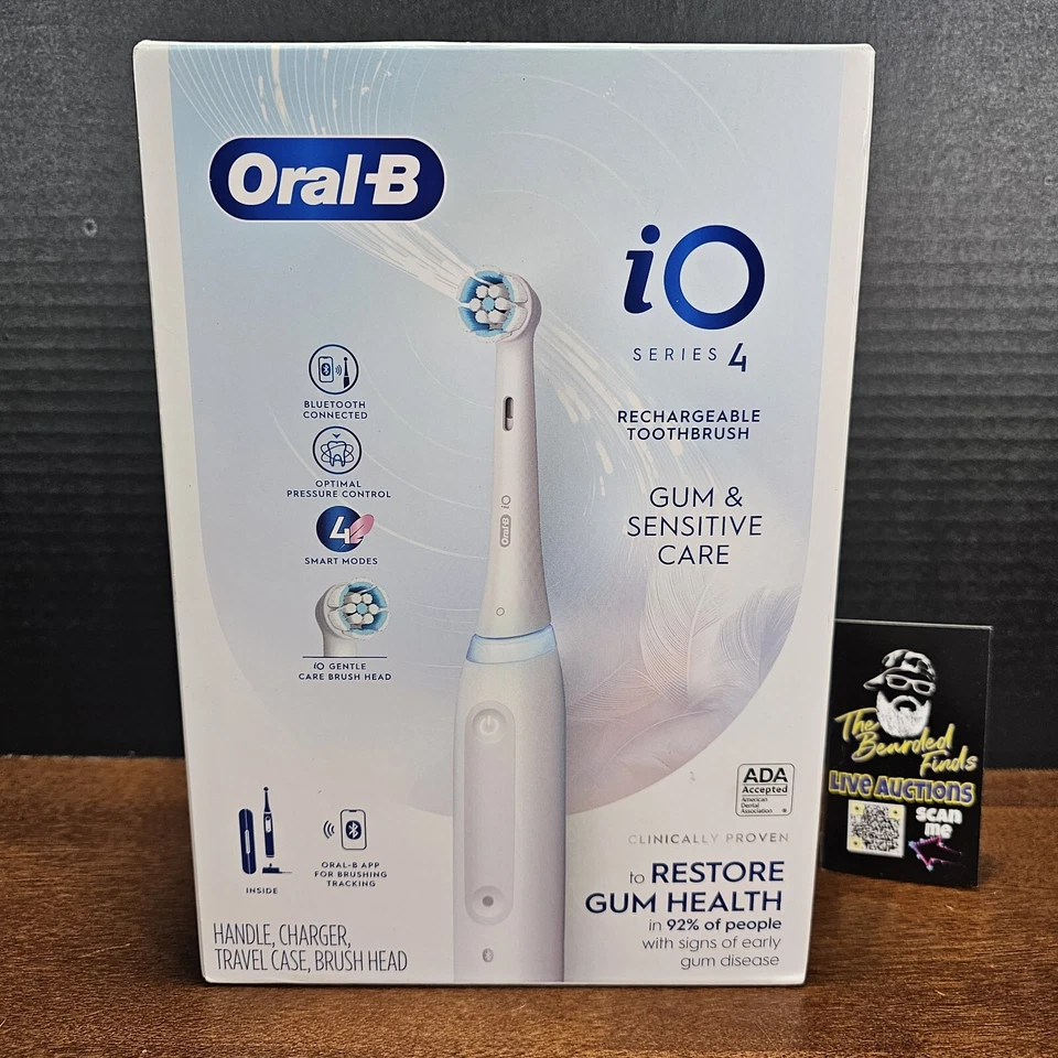 Oral-B iO Series 4 Rechargeable Toothbrush Gum & Sensitive Care (White)