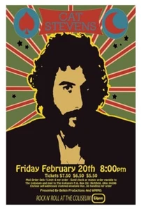 1976 CAT STEVENS concert Poster Wall Art Print YUSUF ISLAM size 11x17inches - Picture 1 of 1