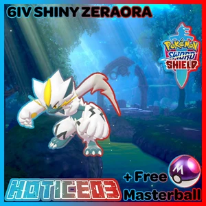 -Pokemon Sword and Shield- 💥Perfect 6IV💥 Shiny Zeraora FAST DELIVERY - Picture 1 of 3