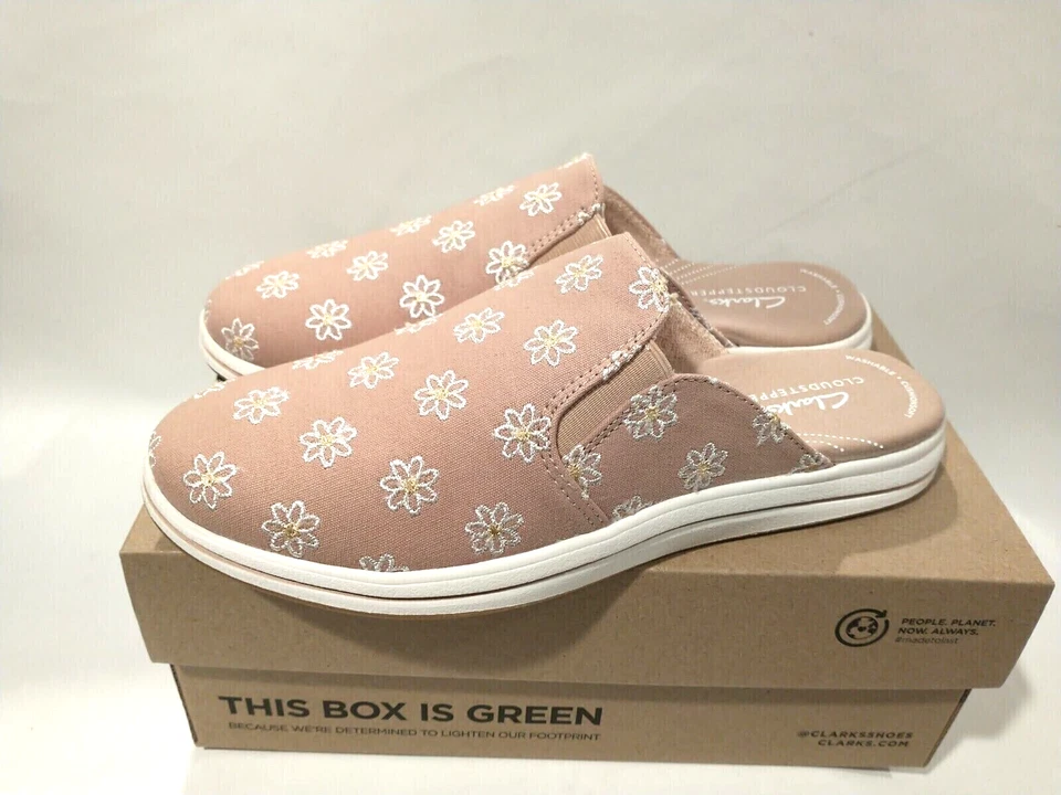 Clarks Women's Breeze Slide Shoes Shore Olive Taupe US Women's Sz 8 1/2