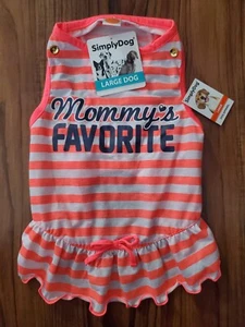 Simply Dog Summer Outfit Size LARGE mommy's favorite Dog clothing apparel New - Picture 1 of 6