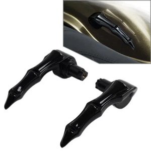 Black Saddlebag Skull Fingers Latch Handles For Harley Touring Bagger 2014-up - Picture 1 of 11