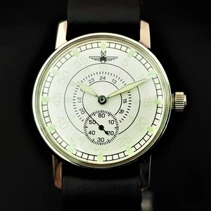 Vintage Uhr UdSSR Pilot Flieger Pobeda Sowjetische Militäruhr Zim 15 Jewels2602 - Bild 1 von 12