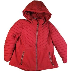 Tommy Hilfiger Women's Hooded Puffer Jacket Red Size XL - Picture 1 of 10