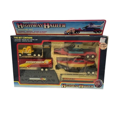 Vintage Remote Control Highway Hauler Trucking Set with 5 Assorted Trailers New - Image 1 of 4