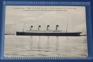 WHITE STAR LINE RMS TITANIC (*OLYMPIC) POST SINKING UNUSUAL FRENCH CARD 1912 - Picture 1 of 4