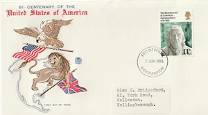 1976 GB Stuart Bicentenary of American Revolution Illustrated FDC - 2/6/1976 - Picture 1 of 2