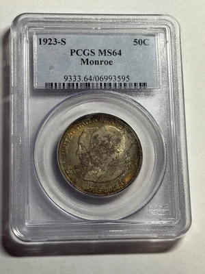 1923-S Monroe Commemorative Half Dollar PCGS MS64 - Image 1 of 4