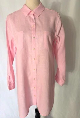 Lilly Pulitzer розовый новый льняной женщин верхний размер M T768 - Изображение 1 из 4