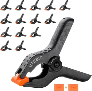 Morsetti a Molla 3.5", 15PCS Morsetto Da Falegname, Grande Pinze Di Plastica pe - Foto 1 di 13