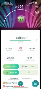 Pokémon Go - Shiny Solosis Special Background Transformation - Trade Or Mini PTC - Picture 1 of 1