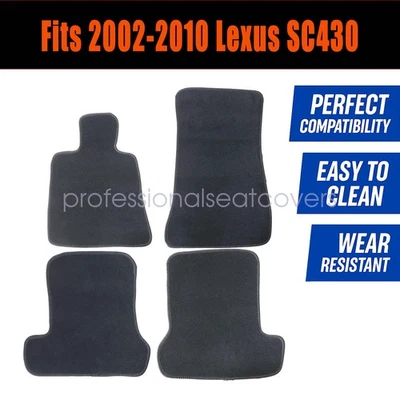 Alfombrillas delanteras y traseras impermeables terciopelo negro para Lexus SC430 2002-2010 Foto 1 de 4