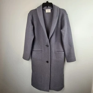 Aritzia Wilfred Damen Gr. Small Dujardin Merinowolle Hray langer Mantel **LESEN - Bild 1 von 13
