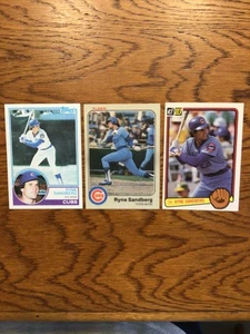 1983 Ryan Sanburg Rookie Cards, All Three Top Brands, Topps-Fleer-Donruss - Picture 1 of 2