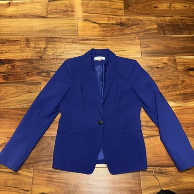 Blazer morado para mujer Calvin Klein talla 6 botón único Foto 1 de 3