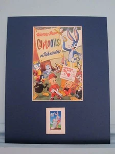 Personajes de dibujos animados de Warner Brothers - Sello Pato Lucas, Elmer Fudd y Bugs Bunny - Imagen 1 de 1
