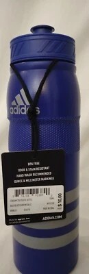 Adidas 750 ML Stadium Refillable Plastic Squeeze Sports Water Bottle Blue NWT