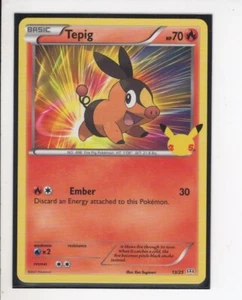 JUEGO TEPIG MCDONALDS 25 ANIVERSARIO POKEMON SIN LÁMINA HOLO 13/25 CASI NUEVO/M - Imagen 1 de 1