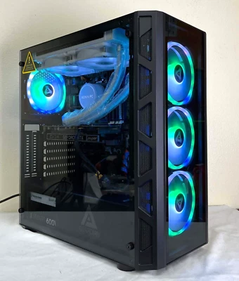 Gaming Pc Computer Core i7 Nvidia GTX 1660-SSD 16 RAM Liquid Cooler WIN 10 HDMI - Image 1 of 4