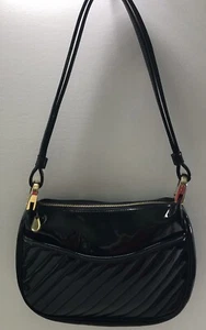 Schöne schwarze Lack Handtasche Geldbeutel Vintage 60er Jahre - Bild 1 von 12