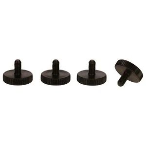 PrecisionGeek Knurled Thumb Screw Black Steel M4 x 12mm DIN 653 16mm dia (4pcs) - Picture 1 of 1